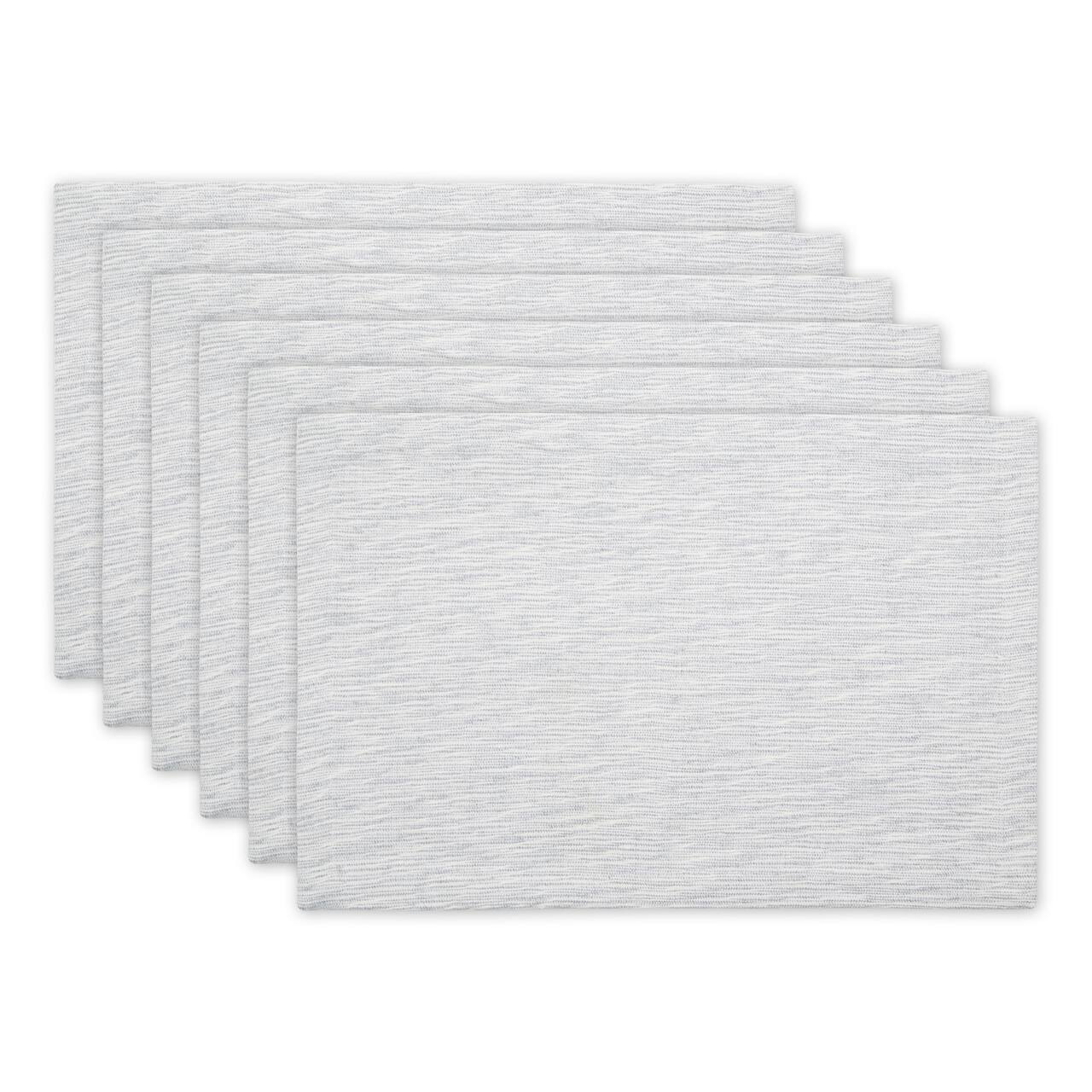 DII® Tonal Recycled Cotton Slubby Rib Placemats, 6ct.